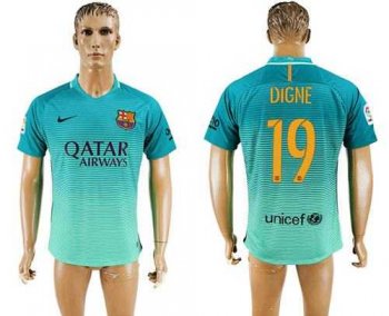 Barcelona #19 Digne Sec Away Soccer Club Jersey