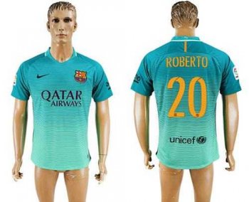 Barcelona #20 Roberto Sec Away Soccer Club Jersey