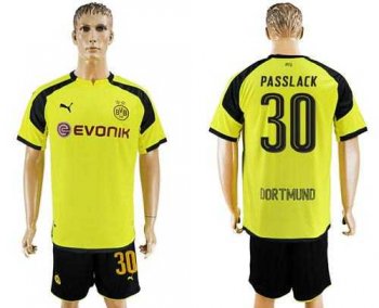 Dortmund #30 Passlack European Away Soccer Club Jersey