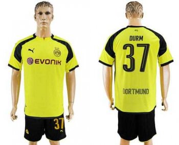 Dortmund #37 Durm European Away Soccer Club Jersey