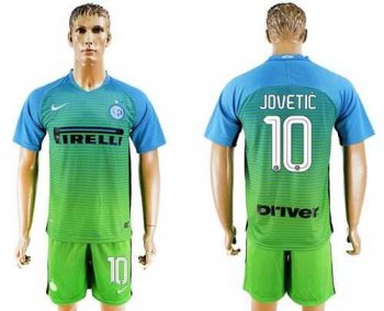 Inter Milan #10 Jovetic Sec Away Soccer Club Jersey