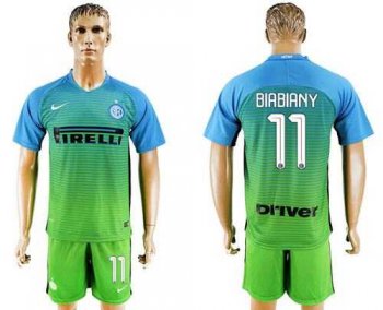 Inter Milan #11 Biabiany Sec Away Soccer Club Jersey