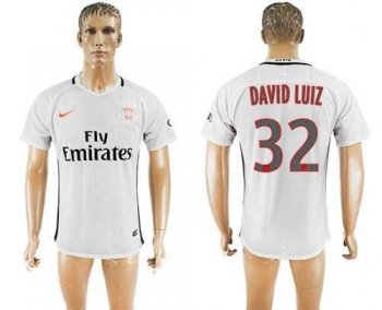 Paris Saint-Germain #32 David Luiz Sec Away Soccer Club Jersey