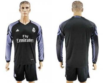 Real Madrid Blank Sec Away Long Sleeves Soccer Club Jersey