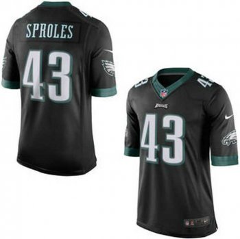 Nike Philadelphia Eagles #43 Darren Sproles Men's Stitched Nike Black Color Rush Limited Jersey