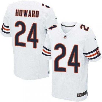 Nike Chicago Bears #24 Jordan Howard White Men's Stitched NFL Elite Jersey