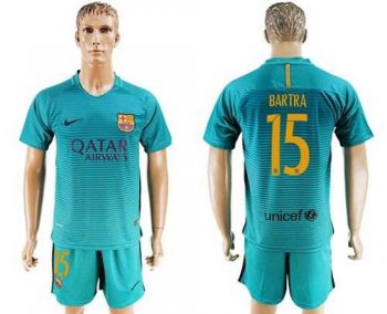 Barcelona #15 Bartra Sec Away Soccer Club Jersey