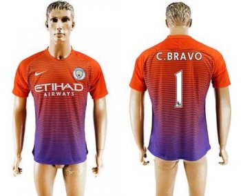 Manchester City #1 C.Bravo Sec Away Soccer Club Jersey