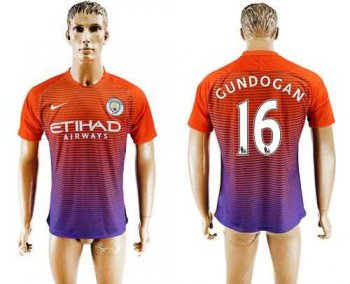 Manchester City #16 Gundogan Sec Away Soccer Club Jersey