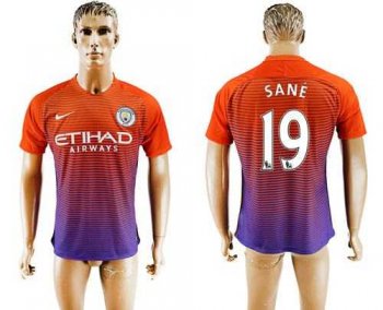 Manchester City #19 Sane Sec Away Soccer Club Jersey