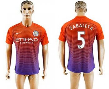 Manchester City #5 Zabaleta Sec Away Soccer Club Jersey