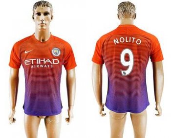 Manchester City #9 Nolito Sec Away Soccer Club Jersey