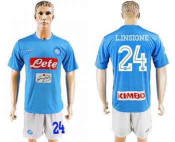 Naples #24 L.Insigne Blue Home Soccer Club Jersey