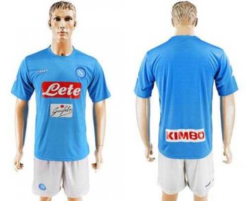 Naples Blank Blue Home Soccer Club Jersey