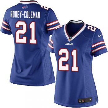 Women's Nike Buffalo Bills #21 Nickell Robey-Coleman Royal Blue Team Color NFL Elite Jersey