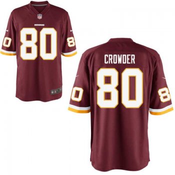 Men's Nike Washington Redskins #80 Jamison Crowder Game Burgundy Red Team Color NFL Jersey