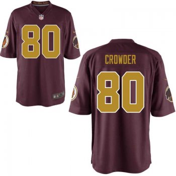 Men's Nike Washington Redskins #80 Jamison Crowder Red Throwback NFL Game Jersey