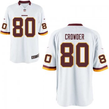 Men's Nike Washington Redskins #80 Jamison Crowder White NFL Game Jersey