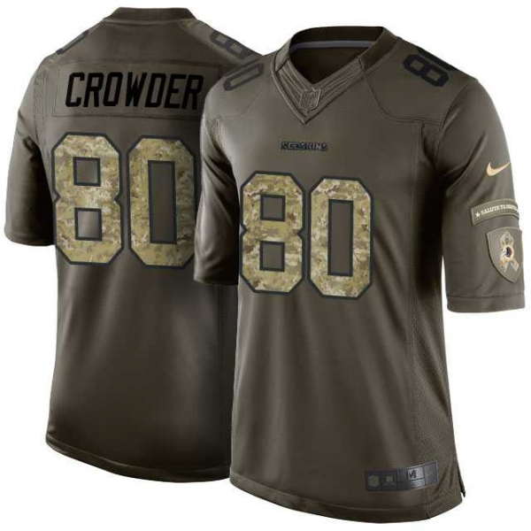 Nike Washington Redskins #80 Jamison Crowder Green Camo Men's Stitched NFL Limited Salute to Service Jersey