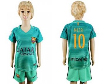 Barcelona #10 Messi Sec Away Kid Soccer Club Jersey