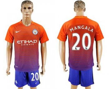 Manchester City #20 Mangala Sec Away Soccer Club Jersey