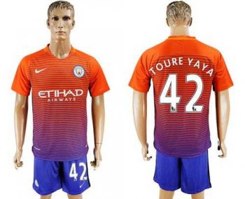 Manchester City #42 Toure Yaya Sec Away Soccer Club Jersey