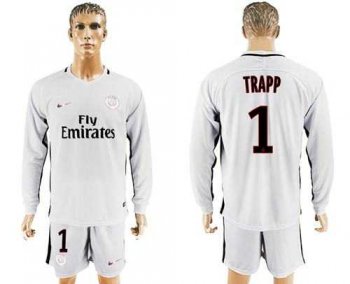 Paris Saint-Germain #1 Trapp Sec Away Long Sleeves Soccer Club Jersey