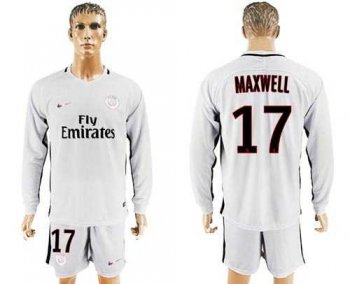 Paris Saint-Germain #17 Maxwell Sec Away Long Sleeves Soccer Club Jersey