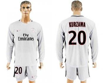 Paris Saint-Germain #20 Kurzawa Sec Away Long Sleeves Soccer Club Jersey