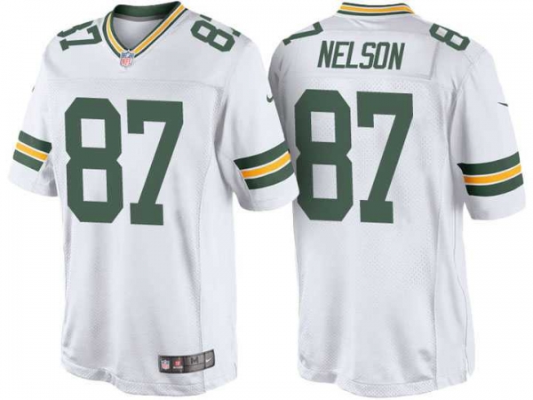 Men's Green Bay Packers #87 Jordy Nelson Nike White Color Rush Limited Jersey