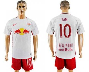 Red Bull #10 Sam White Home Soccer Club Jersey