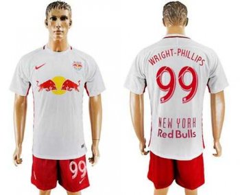 Red Bull #99 Wright-Phillips White Home Soccer Club Jersey