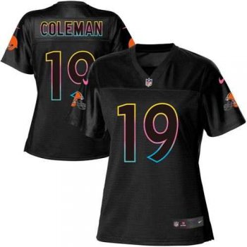 Women's Nike Cleveland Browns #19 Corey Coleman Black NFL Fashion Game Jersey