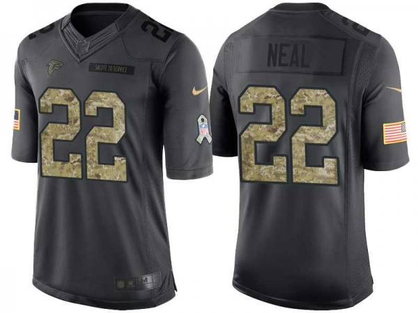 Nike Atlanta Falcons #22 Keanu Neal Men's Stitched Anthracite NFL Salute to Service Limited Jerseys