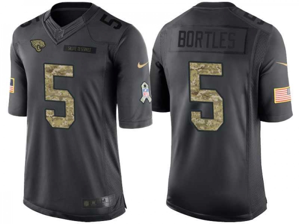 Nike Jacksonville Jaguars #5 Blake Bortles Men's Stitched Anthracite NFL Salute to Service Limited Jerseys