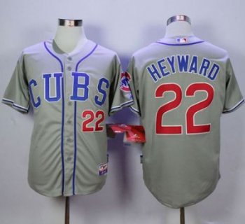 Chicago Cubs #22 Jason Heyward Grey Alternate Road Cool Base Stitched MLB Jersey