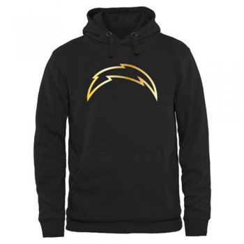 Men's San Diego Chargers Pro Line Black Gold Collection Pullover Hoodie