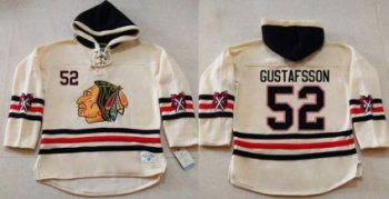 Chicago Blackhawks #52 Erik Gustafsson Cream Heavyweight Pullover Hoodie Stitched NHL Jersey