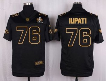 Nike Arizona Cardinals #76 Mike Iupati Pro Line Black Gold Collection Men's Stitched NFL Elite Jersey