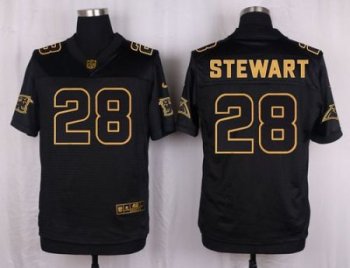 Nike Carolina Panthers #28 Jonathan Stewart Pro Line Black Gold Collection Men's Stitched NFL Elite Jersey