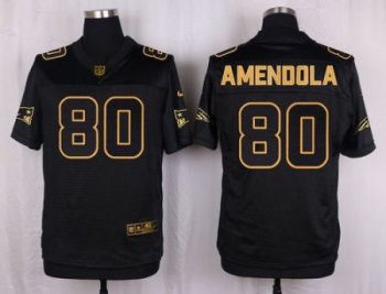 Nike New England Patriots #80 Danny Amendola Pro Line Black Gold Collection Men's Stitched NFL Elite Jersey