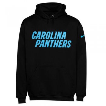 Men's Carolina Panthers Nike Black KO Wordmark Performance Hoodie