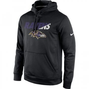 Men's Baltimore Ravens Nike Black Kick Off Staff Performance Pullover Hoodie