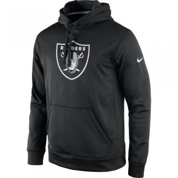 Men's Oakland Raiders Nike Black Practice Performance Pullover Hoodie