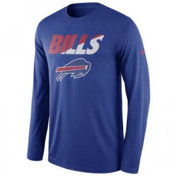 Men's Buffalo Bills Nike Royal Legend Staff Practice Long Sleeves Performance T-Shirt