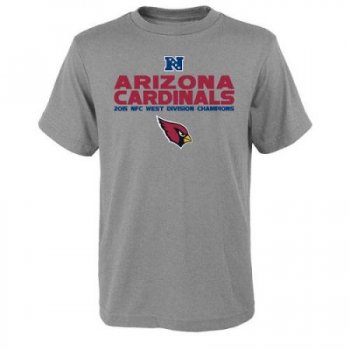 Men's Arizona Cardinals Heather Gray 2015 NFC West Division Champions Next Level T-Shirt