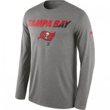 Men's Tampa Bay Buccaneers Nike Heather Gray Legend Staff Practice Long Sleeves Performance T-Shirt