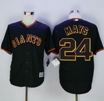 San Francisco Giants #24 Willie Mays Black New Cool Base Fashion Stitched MLB Jersey