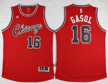 Chicago Bulls #16 Pau Gasol Red Hardwood Classics Performance Stitched NBA Jersey