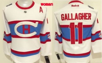 Women Montreal Canadiens #11 Brendan Gallagher White 2016 Winter Classic Stitched NHL Jersey